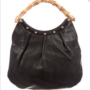 Gucci Studded Bamboo Handle Bag 100% Authentic
